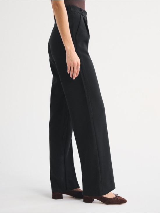 Abercrombie & Fitch Women’s Black A&F Sloane Tailored Wide Leg Pants Sz 25 Short - Picture 4 of 14